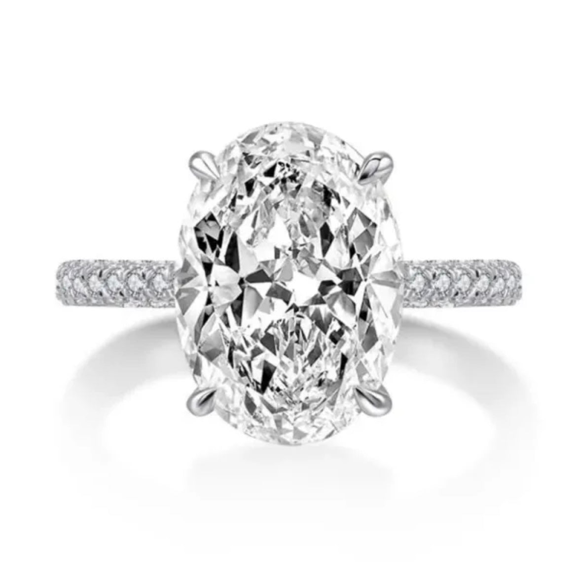 Large Moissanite Ring