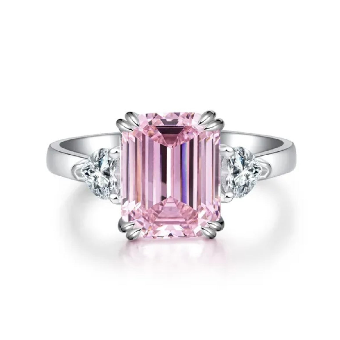Emerald Cut Moissanite Ring